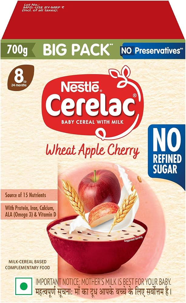 Nestlé Cerelac Stage 2 Wheat Apple Cherry (8 to 24 Months)